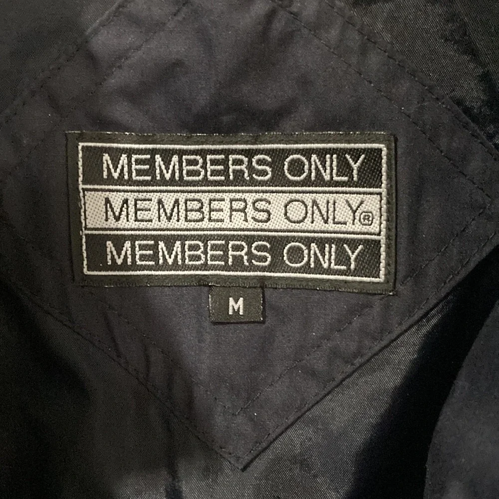 MEMBERS ONLY Mens NavyBlue CLASSIC ICONIC RACER JACKET Full Zip Sz M; EUC